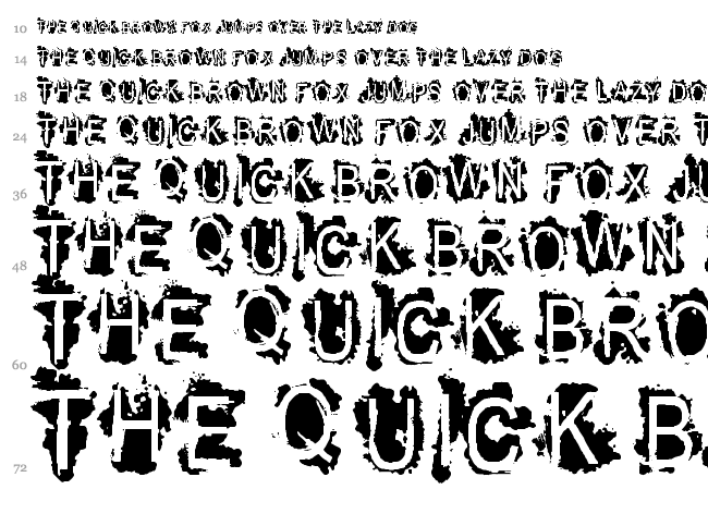 VTKS Refused font waterfall